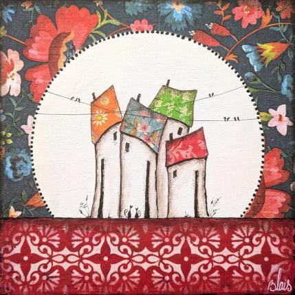 Peinture Caprice par Blais Delphine | Tableau Figuratif Acrylique, Collage