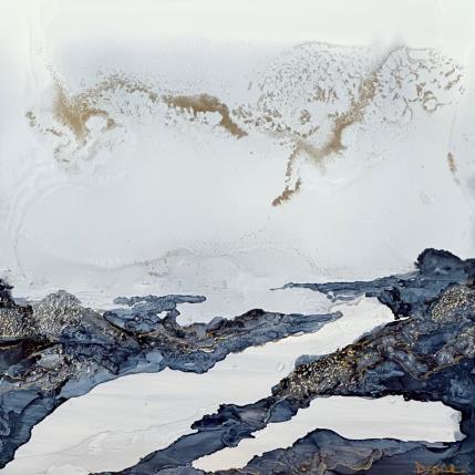 Peinture 1247 Poésie minérale par Depaire Silvia | Tableau Abstrait Acrylique Minimaliste, Paysages