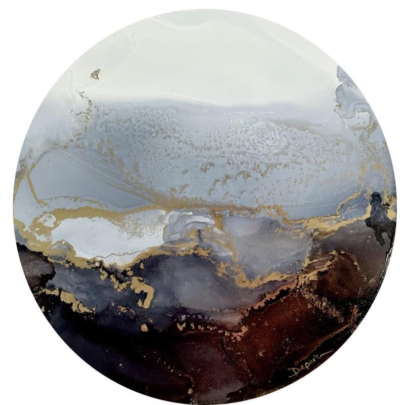 Gemälde 1436 Poésie minérale von Depaire Silvia | Gemälde Abstrakt Landschaften Minimalistisch Schwarz & Weiß Acryl