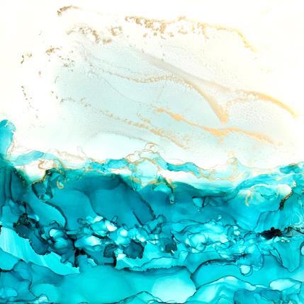 Peinture 1626 Poésie givrée par Depaire Silvia | Tableau Abstrait Acrylique Marine, Minimaliste, Paysages