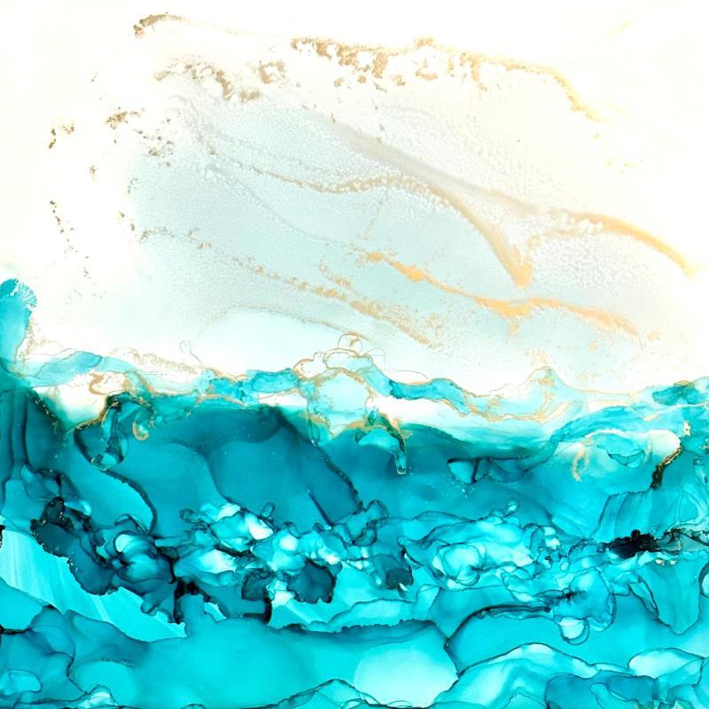 Peinture 1626 Poésie givrée par Depaire Silvia | Tableau Abstrait Paysages Marine Minimaliste Acrylique