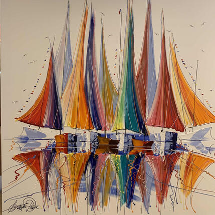Gemälde Les navires niçois von Fonteyne David | Gemälde Figurativ Acryl
