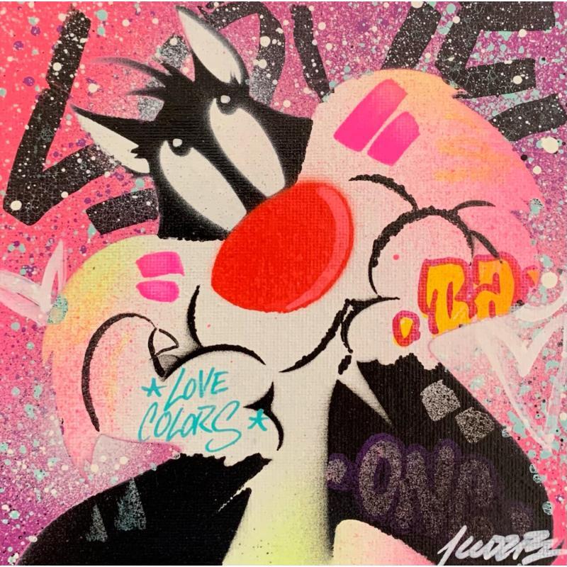 Painting Sylvestre by Lemoine Mael | Painting Pop-art Pop icons Graffiti Acrylic