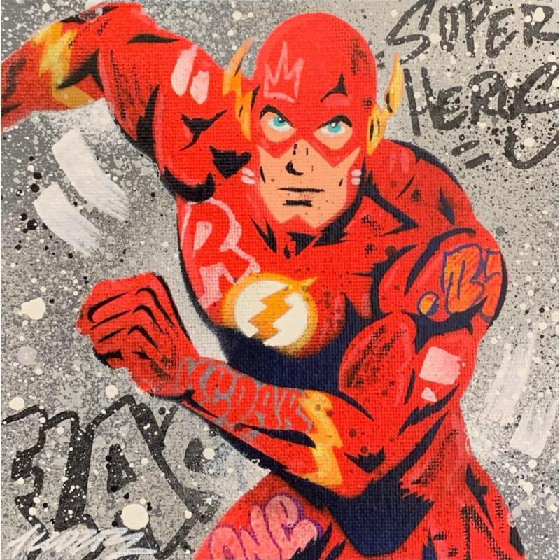 Painting Flash by Lemoine Mael | Painting Pop-art Pop icons Graffiti Acrylic