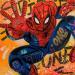 Peinture Spider Man par Lemoine Mael | Tableau Pop-art Icones Pop Graffiti Acrylique