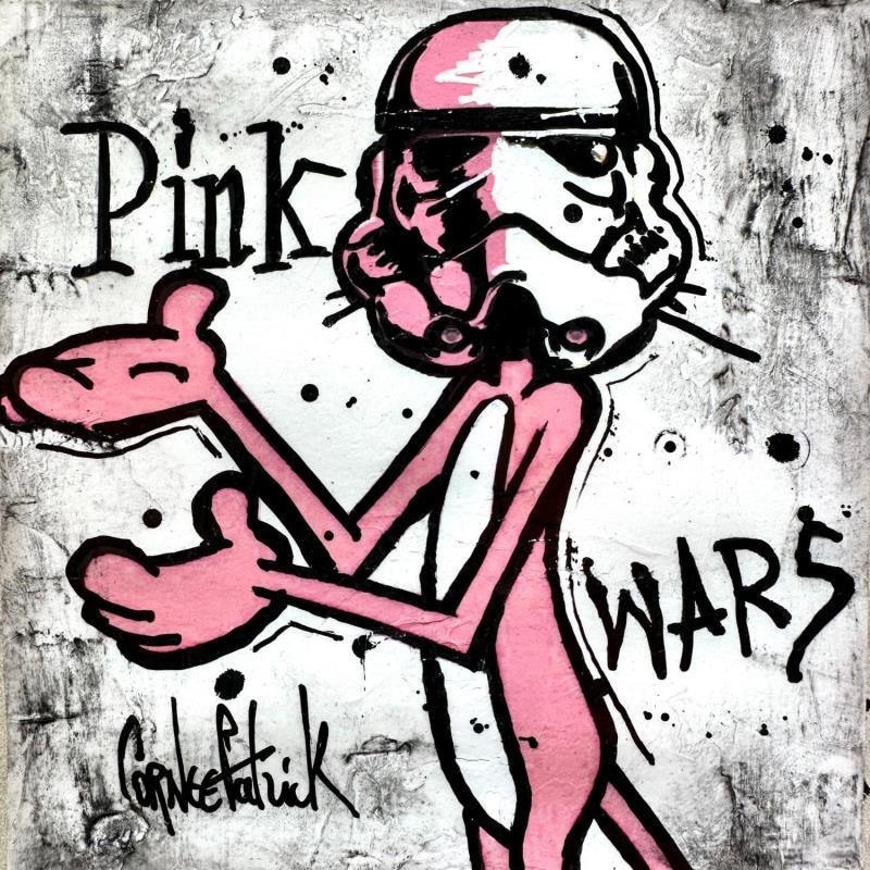 Painting La panthère rose, Pink wars by Cornée Patrick | Painting Pop-art Cinema Pop icons Graffiti Oil