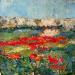 Peinture Coquelicots dans les Alpilles par Vaudron | Tableau Figuratif