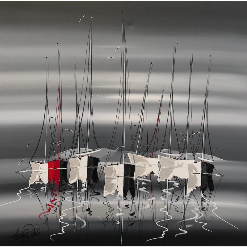 Peinture Près de la berge avec toi par Fonteyne David | Tableau Figuratif Marine Acrylique