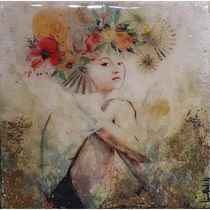 Painting Larme sentada by Bofill Laura | Painting Figurative Acrylic, Resin Portrait