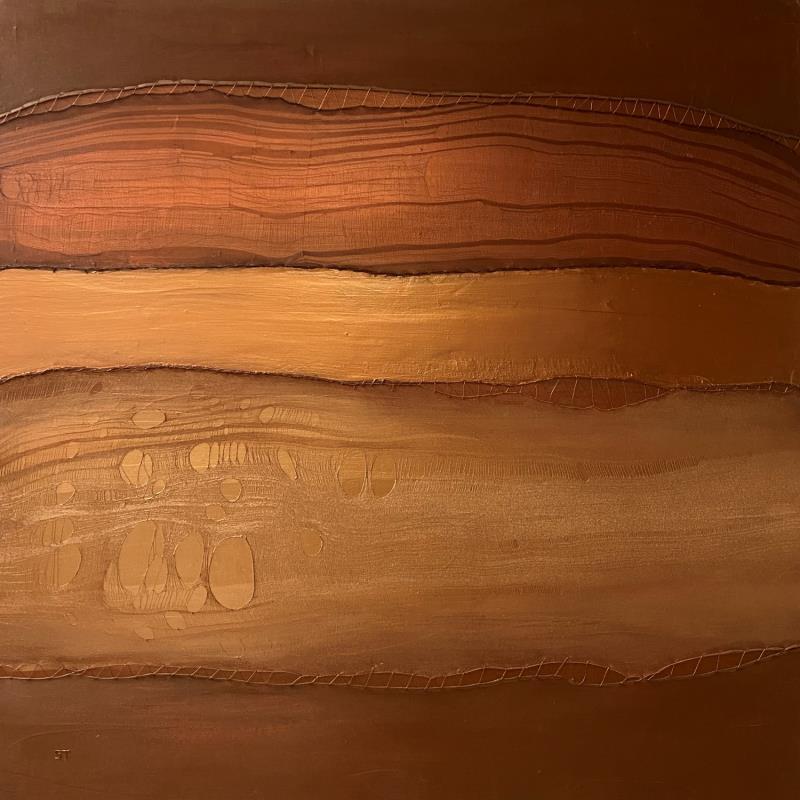 Peinture Empyrée A-1 par Settimia Taroux | Tableau Abstrait Paysages Acrylique Textile