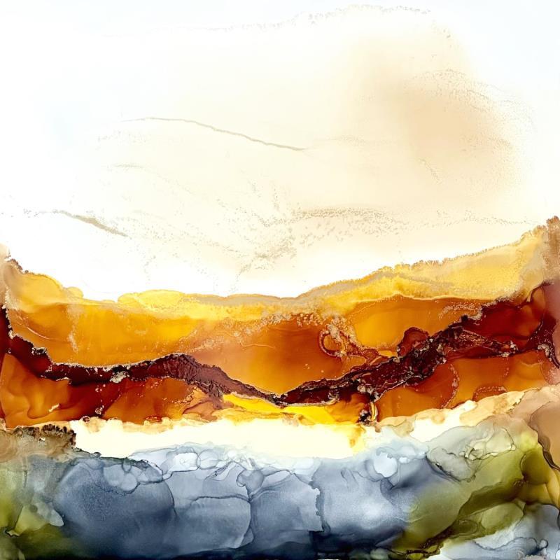 Peinture 1732 Dunes par Depaire Silvia | Tableau Abstrait Paysages Nature Minimaliste Encre