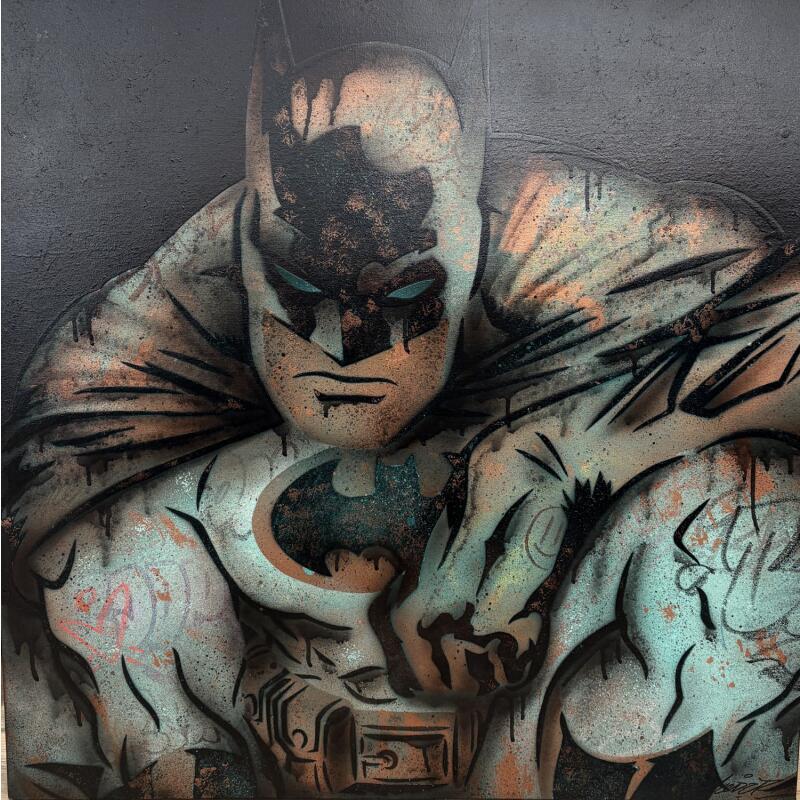 Pintura Batman ultra dark por Lemoine Mael | Pintura Pop art Iconos pop Graffiti Acrílico