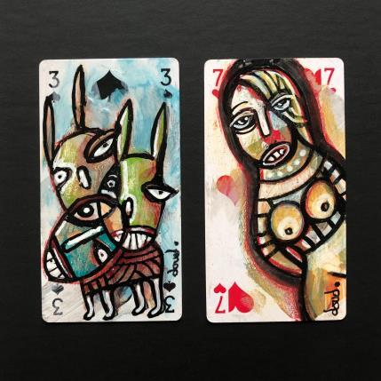 Painting Trois lapins pour une dame seule by Doudoudidon | Painting Raw art Acrylic Life style, Nude