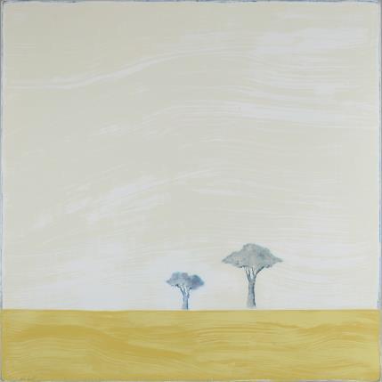 Peinture Comme un jaune arborescent 0624 par ChristophL | Tableau Figuratif Acrylique, Encre, Pigments Minimaliste, Paysages