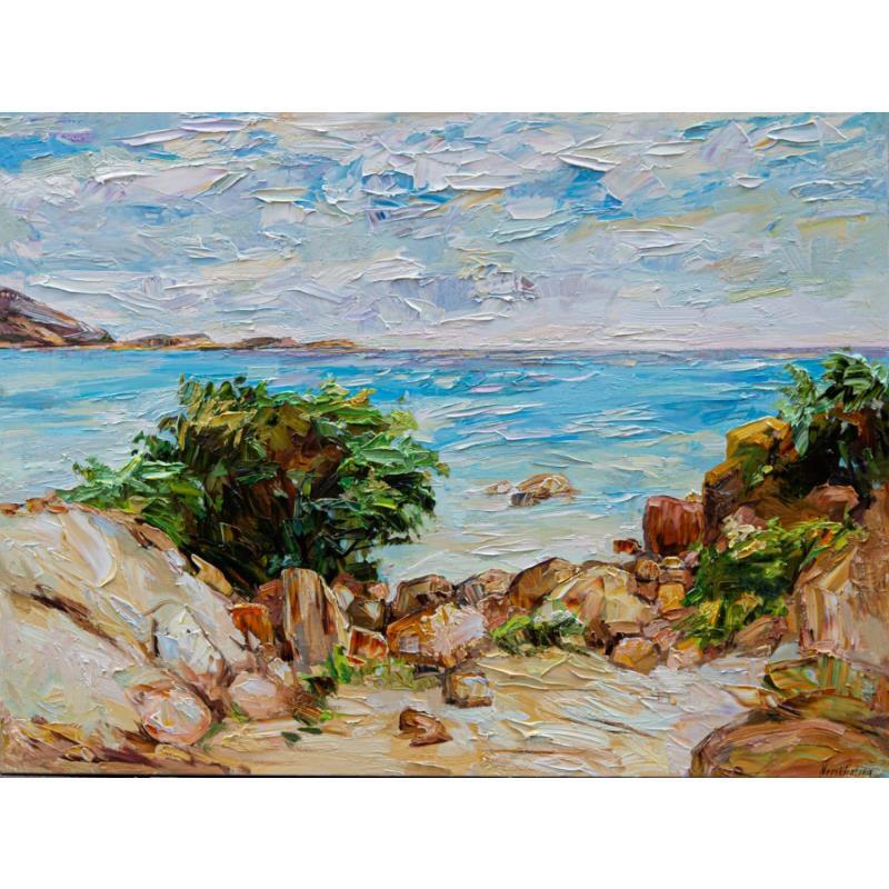 Gemälde Sardaigne von Novokhatska Olga | Gemälde Figurativ Urban Öl Acryl