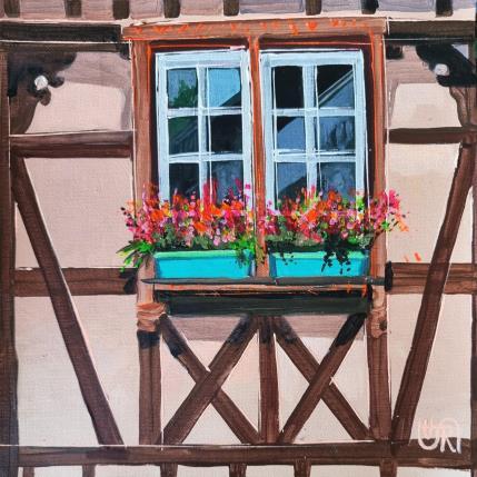 Peinture The window par Rasa | Tableau Figuratif Acrylique Urbain