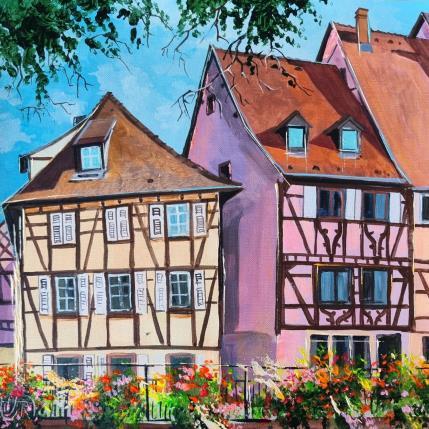 Peinture Colored colmar par Rasa | Tableau Figuratif Acrylique Urbain
