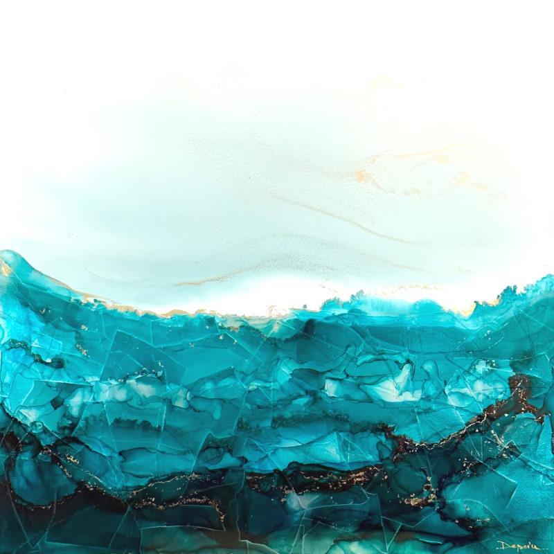 Peinture 1629 Poésie givrée par Depaire Silvia | Tableau Abstrait Paysages Minimaliste Acrylique