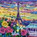 Pintura Roses in Paris por Georgieva Vanya | Pintura Figurativo Paisajes Aceite