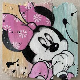 Painting F2  Minnie by Marie G.  | Painting Pop-art Acrylic, Wood Pop icons