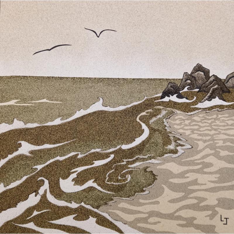 Painting Vagues by Jovys Laurence | Painting Subject matter Landscapes Sand