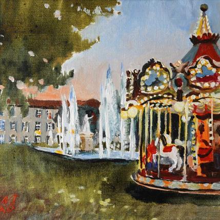 Pintura Paris 33 - Carrousel por Niko Marina  | Pintura Figurativo Aceite Iconos pop, Urbano