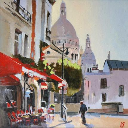Peinture Paris 20 - Montmartre par Niko Marina  | Tableau Figuratif Huile Urbain