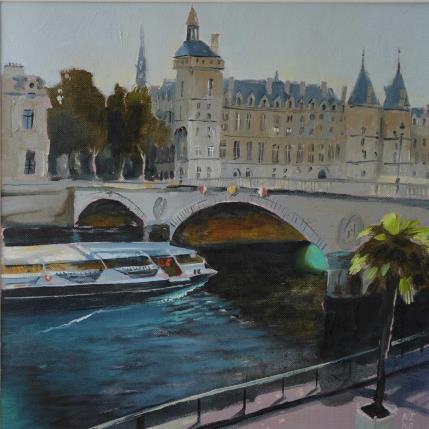 Pintura Paris 6 - Seine por Niko Marina  | Pintura Figurativo Aceite Urbano