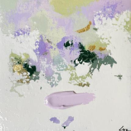 Pintura Pensées pour Cassandre por Luz Alexandra | Pintura Abstracto Acrílico, Hoja de oro, Pastel Minimalista