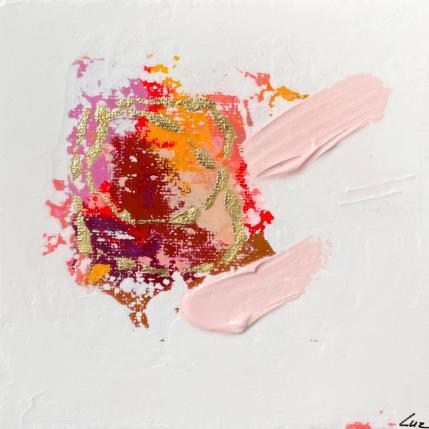 Peinture Falling in love par Luz Alexandra | Tableau Abstrait Acrylique, Feuille d'or, Pastel Minimaliste