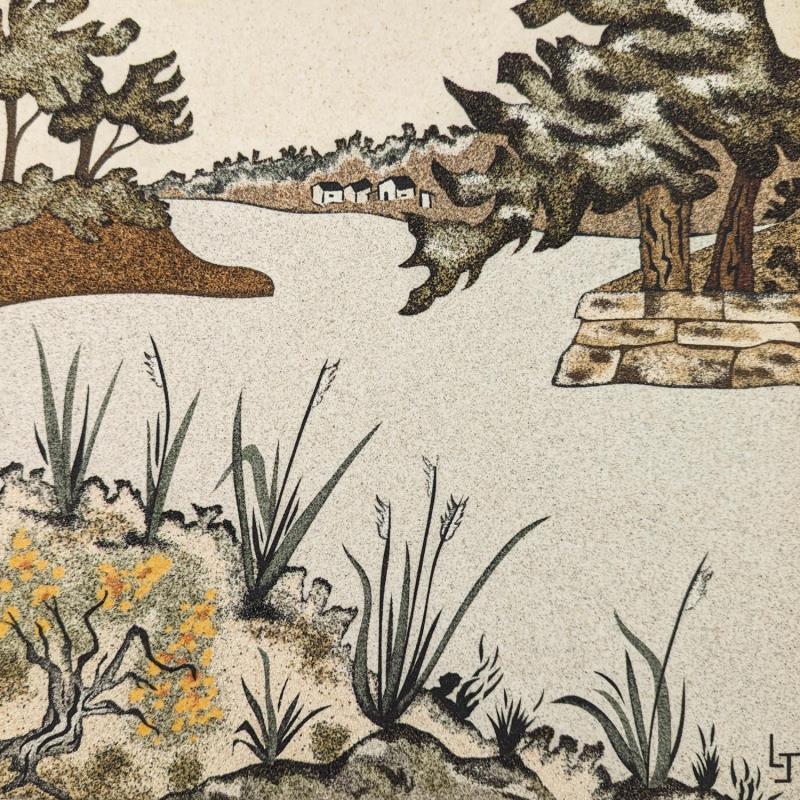 Painting Le village dans la Ria by Jovys Laurence | Painting Subject matter Landscapes Sand