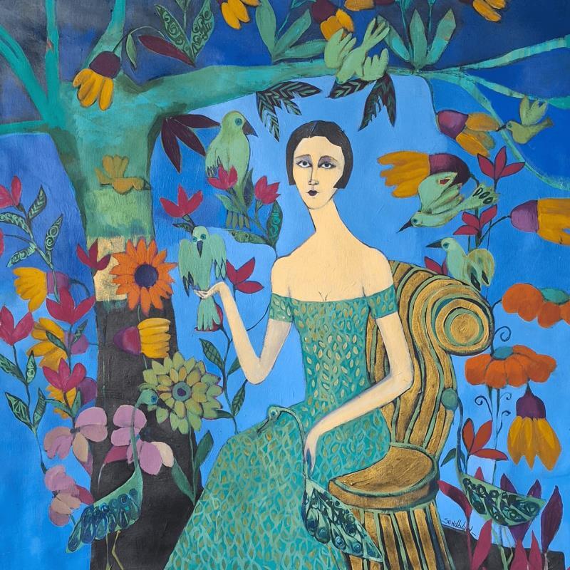 Peinture Bird song par Sundblad Silvina | Tableau Figuratif Acrylique Pastel