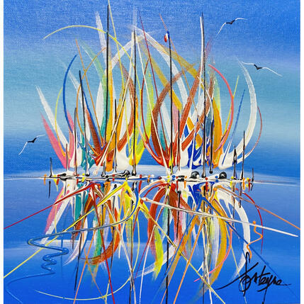 Painting Reflets toulonnais by Fonteyne David | Painting Figurative Acrylic