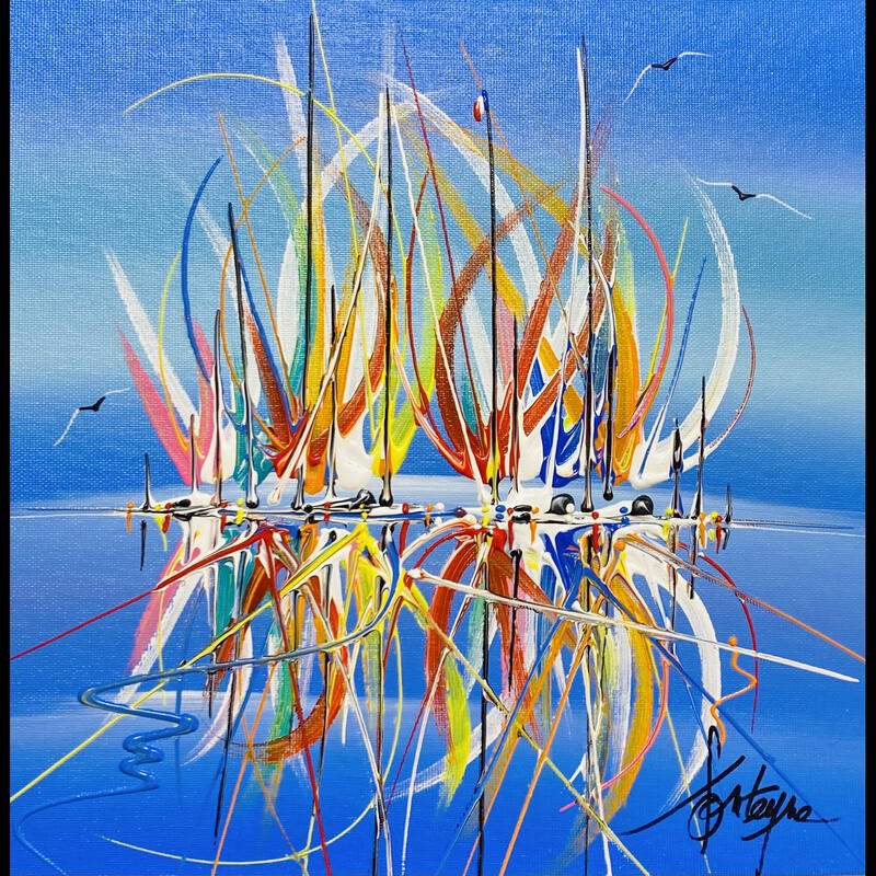 Painting Reflets toulonnais by Fonteyne David | Painting Figurative Acrylic