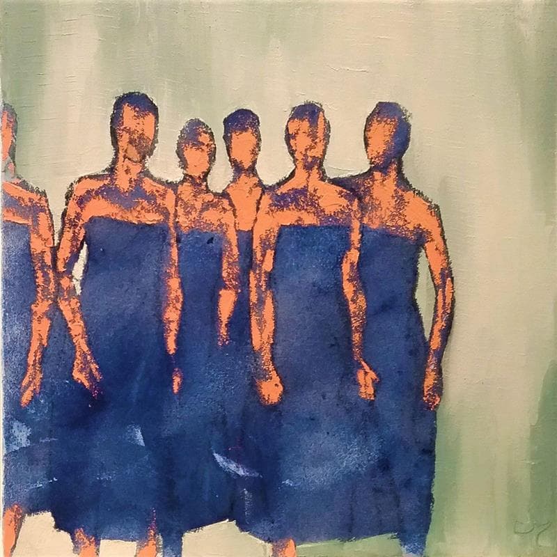 Peinture Ensemble par Malfreyt Corinne | Tableau Figuratif Scènes de vie Huile