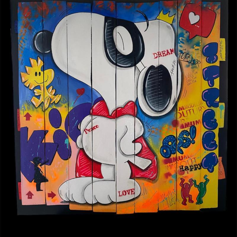 Painting Hero by Molla Nathalie  | Painting Pop-art Pop icons Wood Acrylic Posca