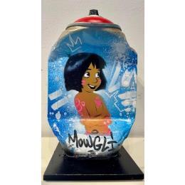 Sculpture Mowgli par Lemoine Mael | Sculpture Pop-art Acrylique, Graffiti Icones Pop