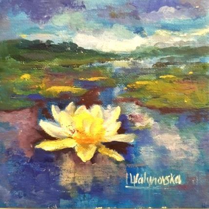 Peinture F1004 Éclat d'Aube sur l'Étang des Nénuphars par Malynovska Iryna | Tableau Impressionnisme Huile Nature