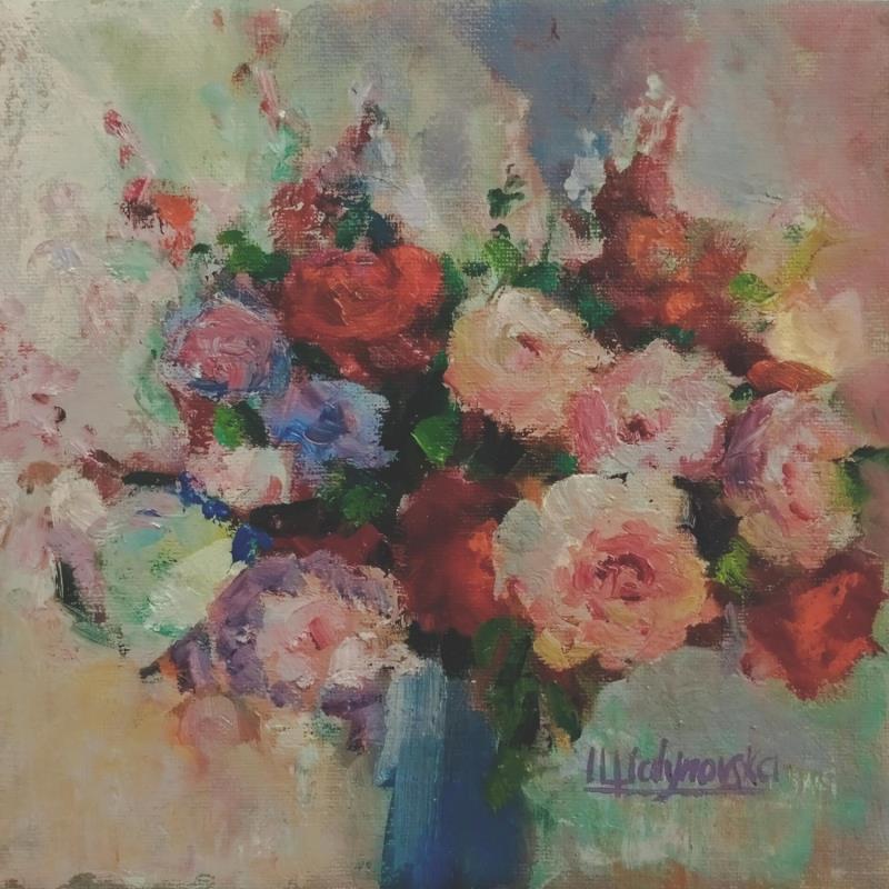 Peinture F2003 Bouquet Romantique en Nuances Pastel par Malynovska Iryna | Tableau Impressionnisme Nature Huile
