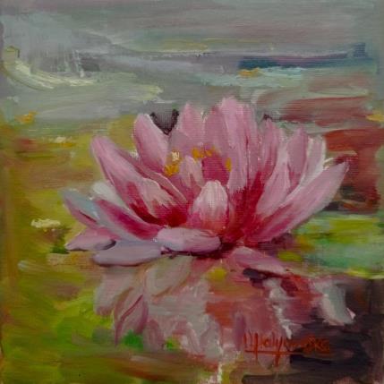 Painting F2002 Douceur Crépusculaire d’un Nénuphar by Malynovska Iryna | Painting Impressionism Oil Nature, Pop icons