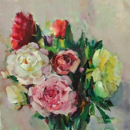 Peinture F4005 Bouquet Romantique par Malynovska Iryna | Tableau Impressionnisme Huile Nature