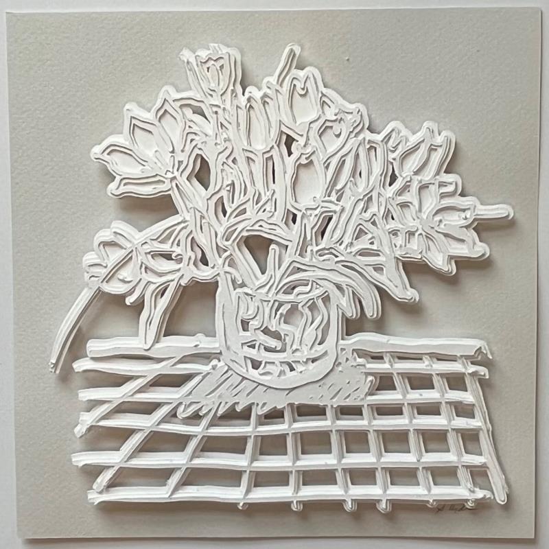 Painting Flowers Just for Me by Ryder Susan | Painting Figurative Nature Life style Still-life Paper