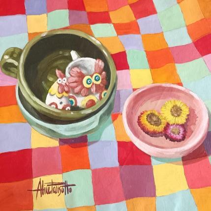 Painting Cuchi curiosi by Parisotto Alice | Painting Figurative Oil