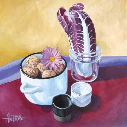 Painting Purple nature by Parisotto Alice | Painting Figurative Oil