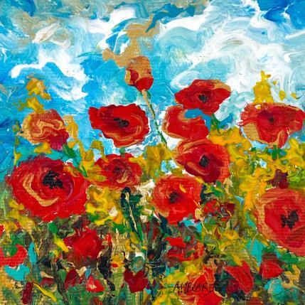 Peinture coquelicots par Amblard Florence | Tableau Figuratif Acrylique Nature