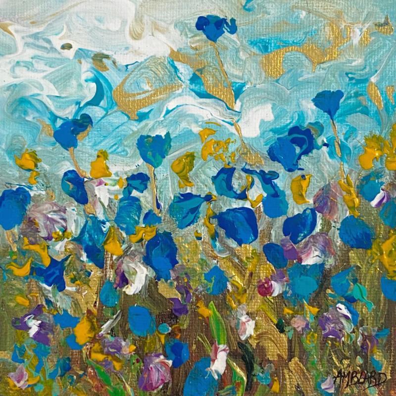 Painting Bleuets by Amblard Florence | Painting Figurative Nature Acrylic