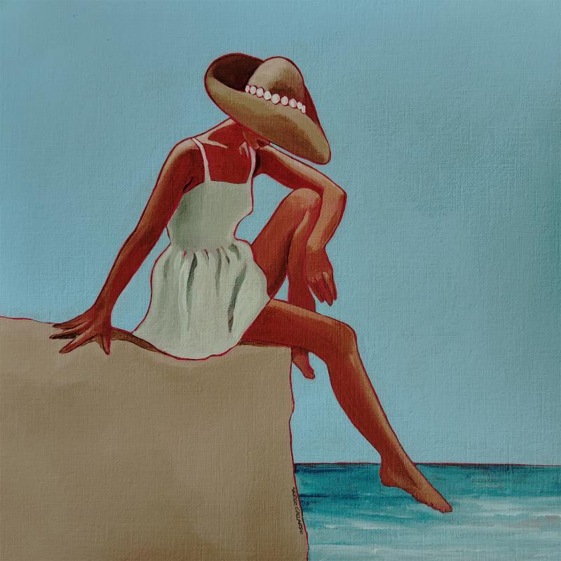 Peinture Pénélope est en Sicile... par Gallardo Serge | Tableau Figuratif Scènes de vie Acrylique