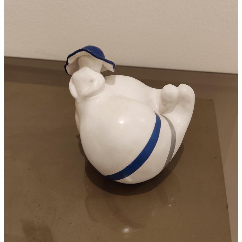 Sculpture Calypso par Silve Aude | Sculpture Art Singulier Minimaliste Acrylique Céramique