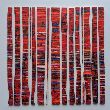 Gemälde Bc14 fine rouge von Langeron Luc | Gemälde Materialismus Acryl, Harz, Holz