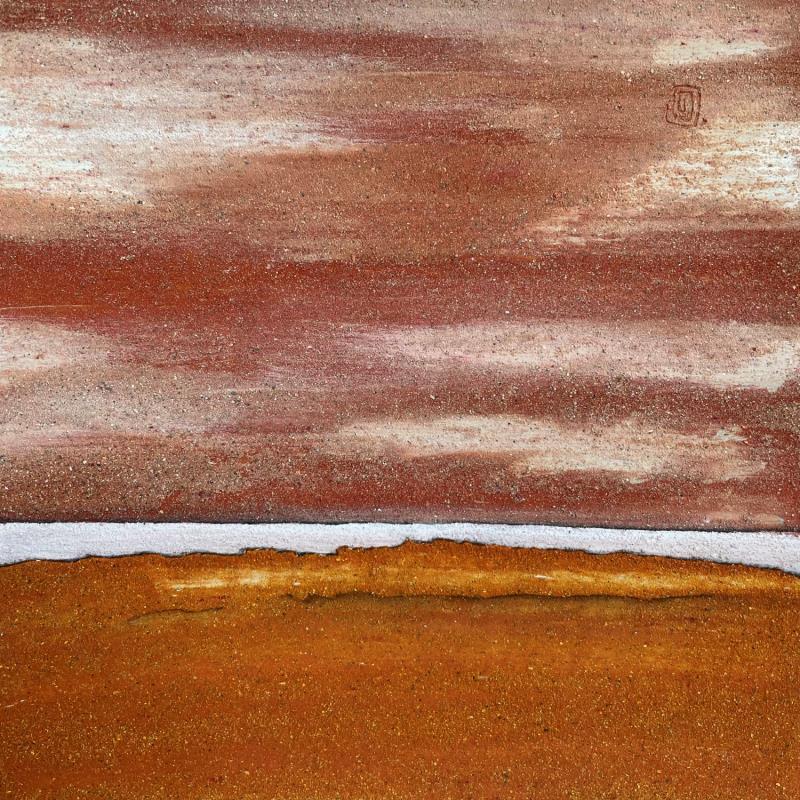 Painting Carré Plein Sud 6 by CMalou | Painting Subject matter Minimalist Sand